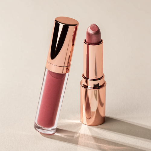 Illustrative beauty routine set products