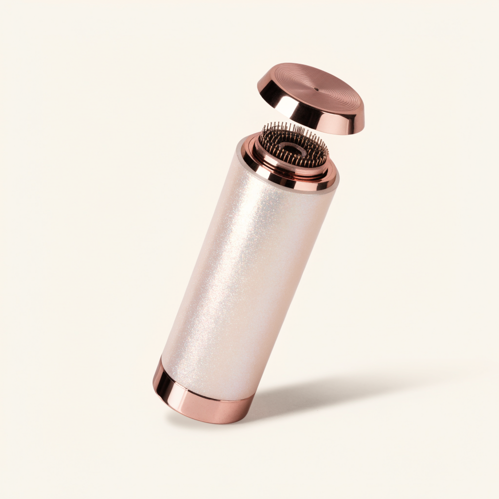 Illustrative compact wireless facial hair remover image